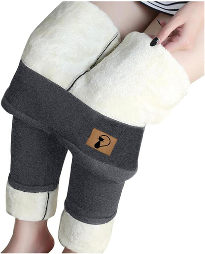 Fleece Leggings for Women plus Size, Womens Winter Thick Warm Long Pants Basic Fleece Lined Leggings