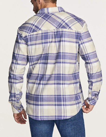 Men'S 100% All Cotton Button down Flannel Shirts, Long Sleeve Brushed Warm Soft Casual Outdoor Plaid Shirt