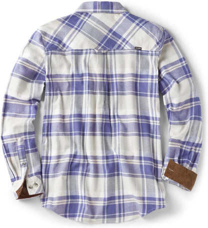 Men'S 100% All Cotton Button down Flannel Shirts, Long Sleeve Brushed Warm Soft Casual Outdoor Plaid Shirt