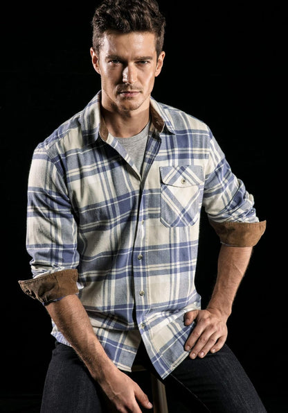 Men'S 100% All Cotton Button down Flannel Shirts, Long Sleeve Brushed Warm Soft Casual Outdoor Plaid Shirt